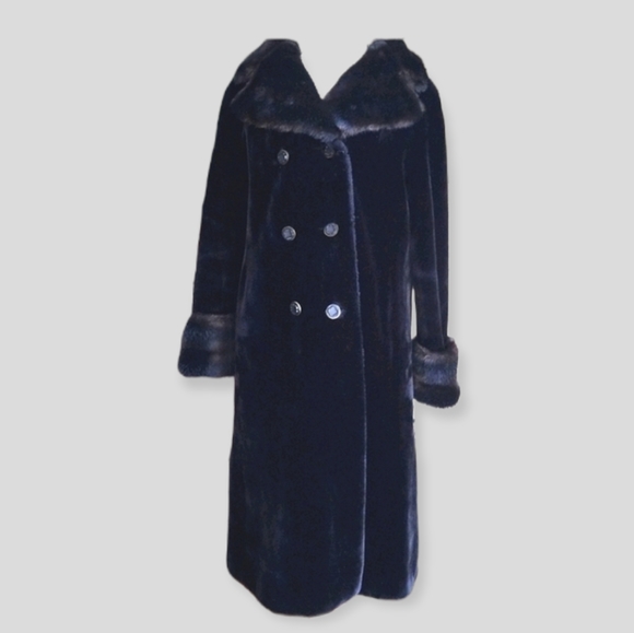 Vintage Borgazia Black Sportowne Faux Fur Coat - Picture 3 of 11